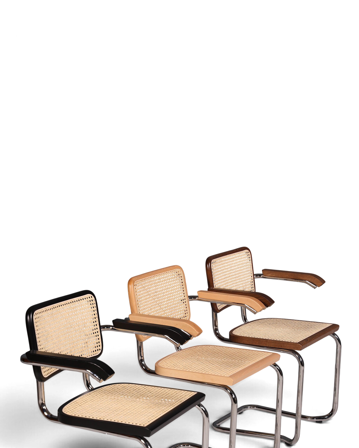 Korbgeflecht Freischwinger Stuhl &amp;quot;Milano&amp;quot; Made in Italy Braun Küchenstuhl Wippstuhl Wiener Geflecht