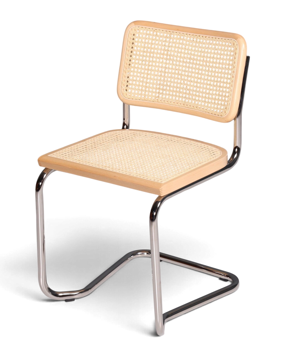 Korbgeflecht Freischwinger Stuhl &amp;quot;Milano&amp;quot; Made in Italy Beige Wippstuhl Küchenstuhl Esszimmer Stuhl