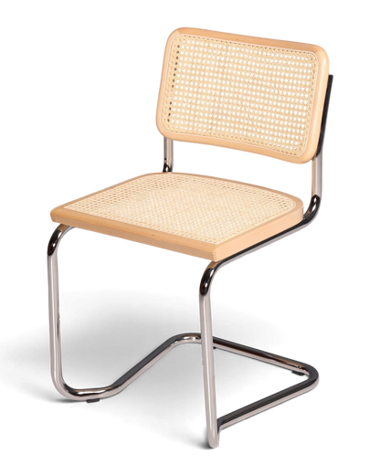 Korbgeflecht Freischwinger Stuhl &amp;quot;Milano&amp;quot; Made in Italy Beige Wippstuhl Küchenstuhl Esszimmer Stuhl