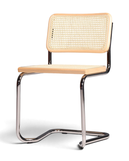 Korbgeflecht Freischwinger Stuhl &amp;quot;Milano&amp;quot; Made in Italy Beige Wippstuhl Küchenstuhl Esszimmer Stuhl