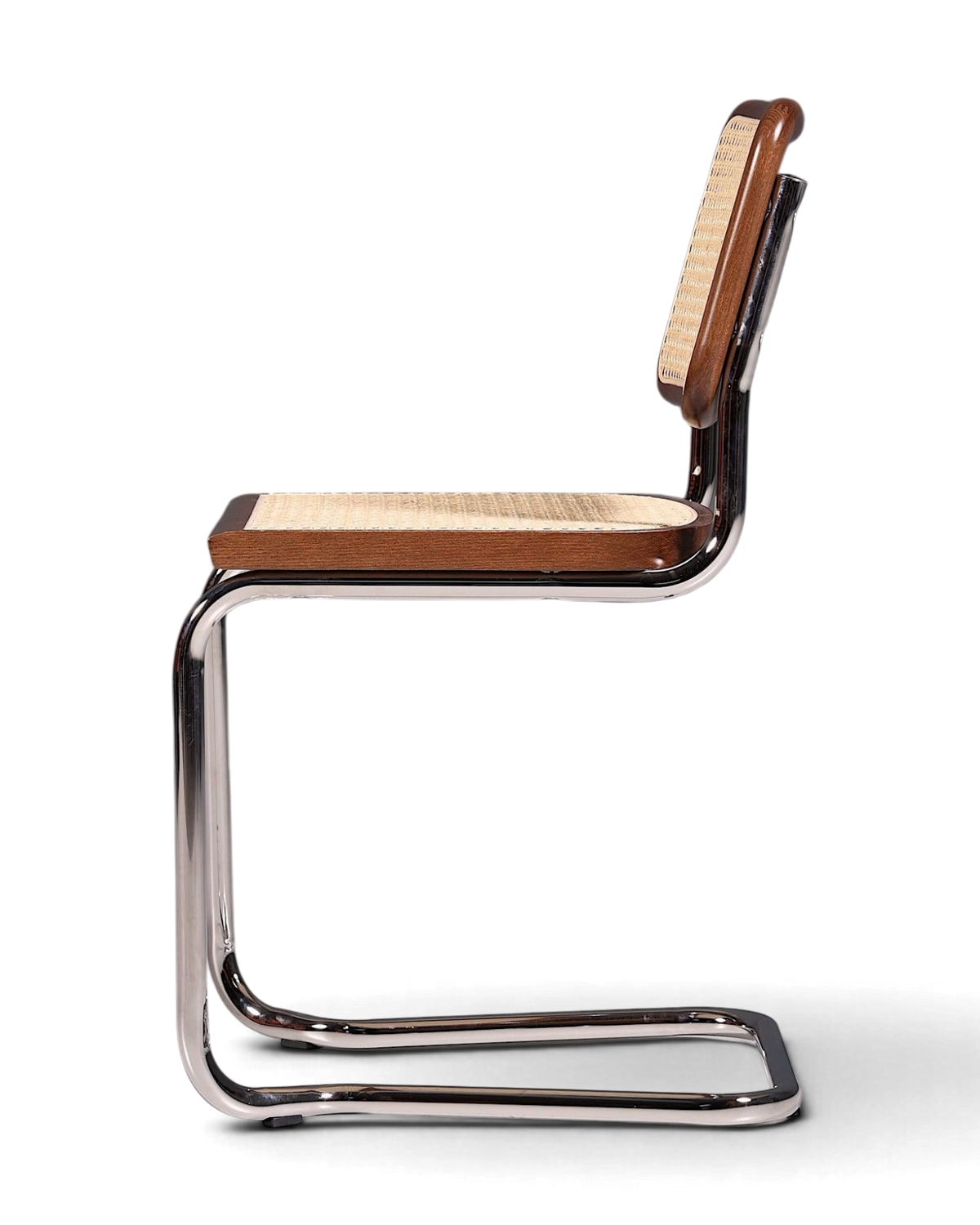 Korbgeflecht Freischwinger Stuhl &amp;quot;Milano&amp;quot; Made in Italy Braun Küchenstuhl Wippstuhl Wiener Geflecht