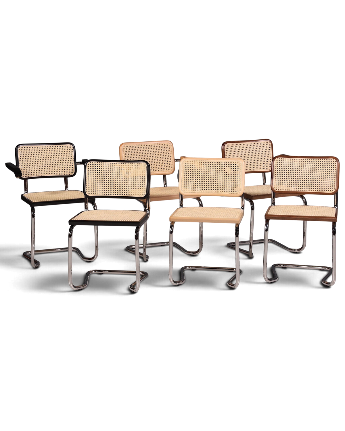Korbgeflecht Freischwinger Stuhl &amp;quot;Milano&amp;quot; Made in Italy Braun Küchenstuhl Wippstuhl Wiener Geflecht