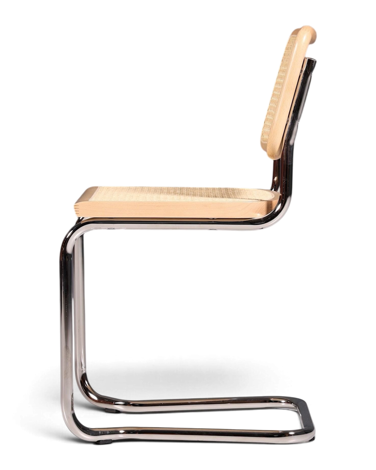 Korbgeflecht Freischwinger Stuhl &amp;quot;Milano&amp;quot; Made in Italy Beige Wippstuhl Küchenstuhl Esszimmer Stuhl