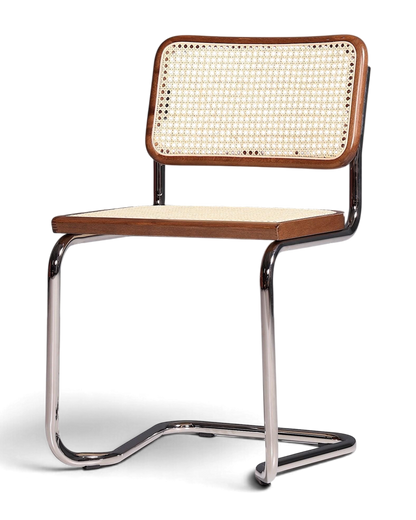 Korbgeflecht Freischwinger Stuhl &amp;quot;Milano&amp;quot; Made in Italy Braun Küchenstuhl Wippstuhl Wiener Geflecht