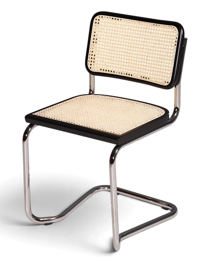 Korbgeflecht Freischwinger Stuhl &amp;quot;Milano&amp;quot; Made in Italy Schwarz Wippstuhl Esszimmer Stuhl Küchenstuhl