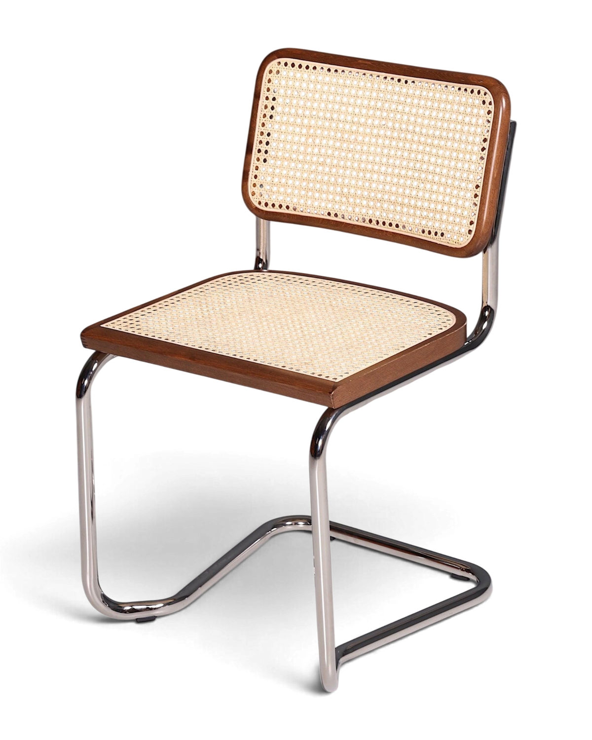 Korbgeflecht Freischwinger Stuhl &amp;quot;Milano&amp;quot; Made in Italy Braun Küchenstuhl Wippstuhl Wiener Geflecht