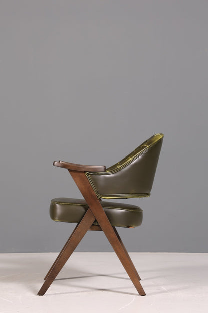 Luxuriöser "Manchester Green" Stuhl Esszimmerstuhl Lounge Stuhl im Chesterfield Design Bürostuhl