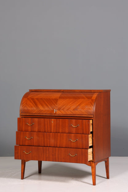 Mid Century Rollladen Sekretär von Bröderna Gustafssons Träindustri "Made in Sweden" Büro Schrank Schreibkommode 60s Schreibmöbel