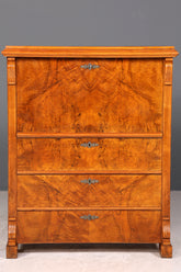 Stilvoller Biedermeier Sekretär Vertiko Louis Philippe  Kommode Schubladenkommode