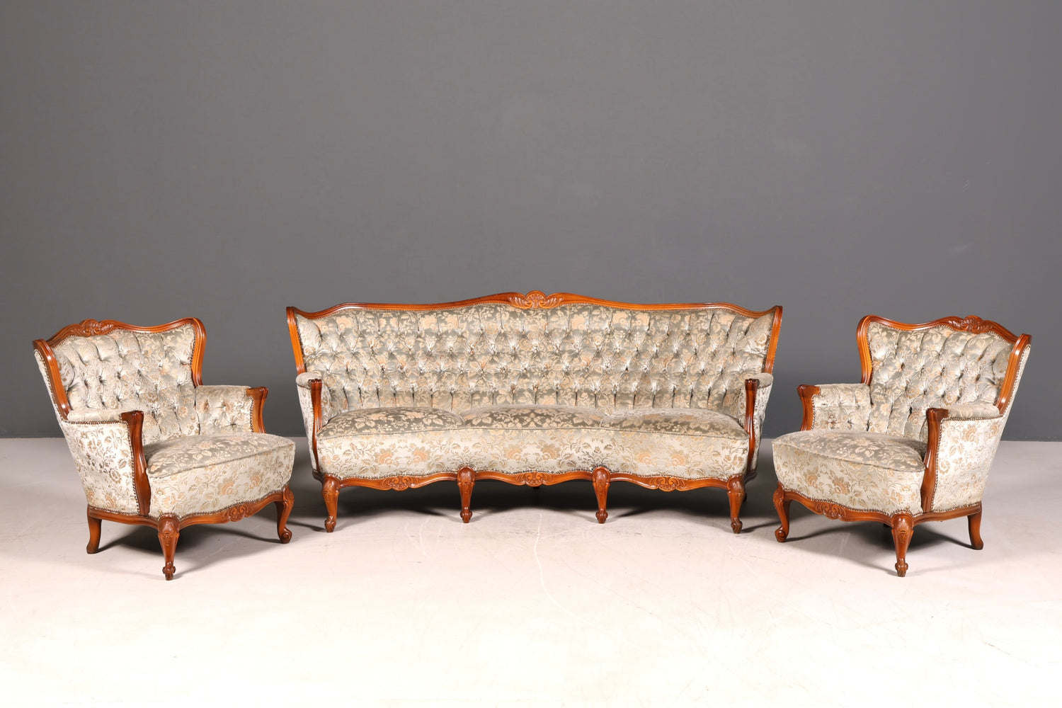 Wunderschöner Chippendale Sessel Antik Barock Stil Chesterfield Armlehnsessel 1 von 2