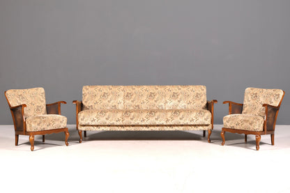Wunderschöne Chippendale Couch Sofa 3-Sitzer Gästebett Polstersofa Antik Stil Wiener Geflecht Schlafsofa Wohnzimmer Lounge