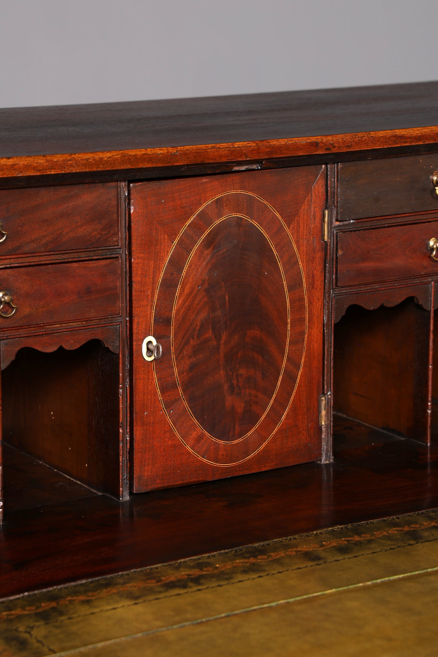 Wunderschöner Englischer Sekretär Schreibkommode Echt Holz echt Lederauflage Schreibtisch Kommode Antik Vintage