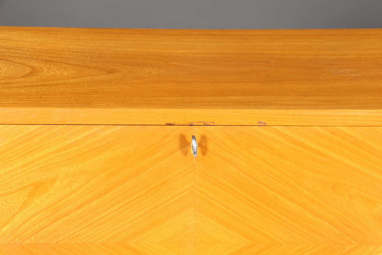 Schlichter Mid Century Sekretär Vintage Schreibmöbel echt Holz Kommode Retro Office Secretary