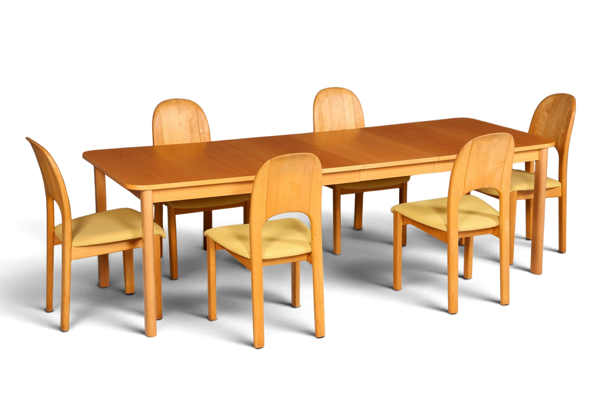 6x Schlichte Mid Century Stühle Retro Stuhlset von Holstebro Møbelfabrik Danish Design Küchenstühle Esszimmer Stühle