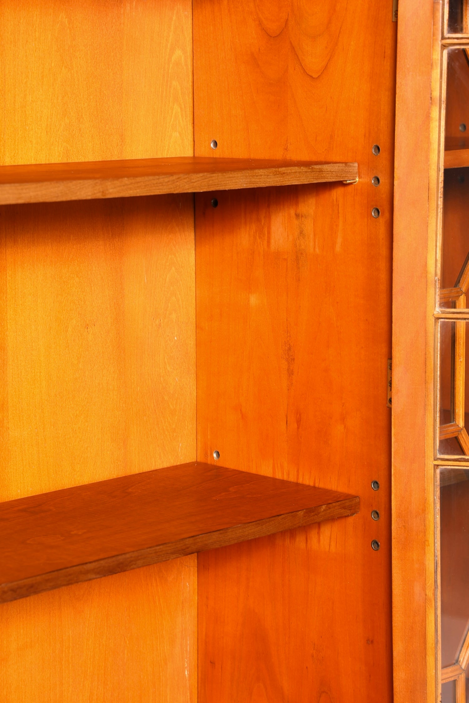 Vitrine anglaise de style onirique, bibliothèque, buffet, style ancien, if anglais, vitrine en verre, bibliothèque