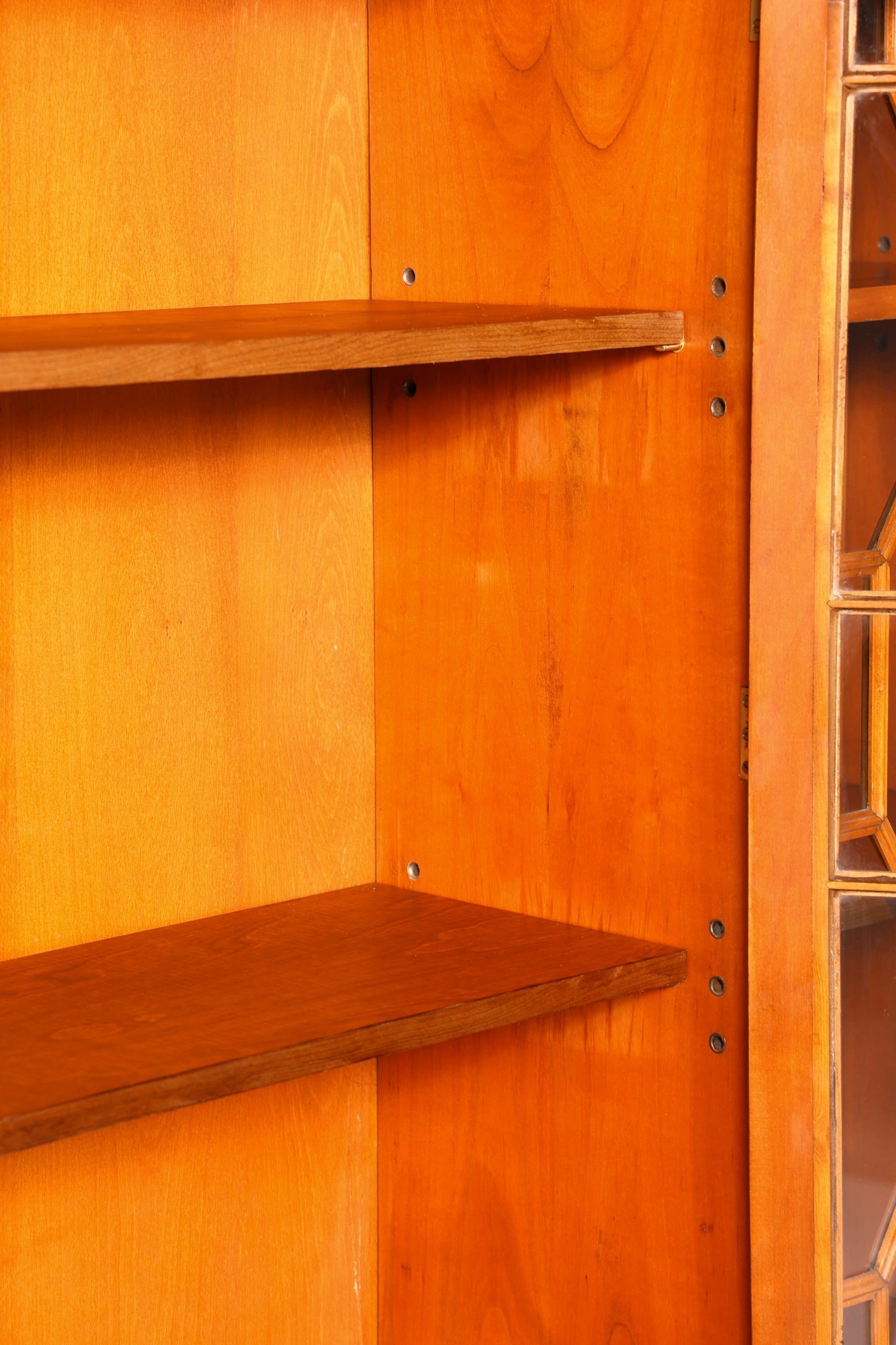 Vitrine anglaise de style onirique, bibliothèque, buffet, style ancien, if anglais, vitrine en verre, bibliothèque