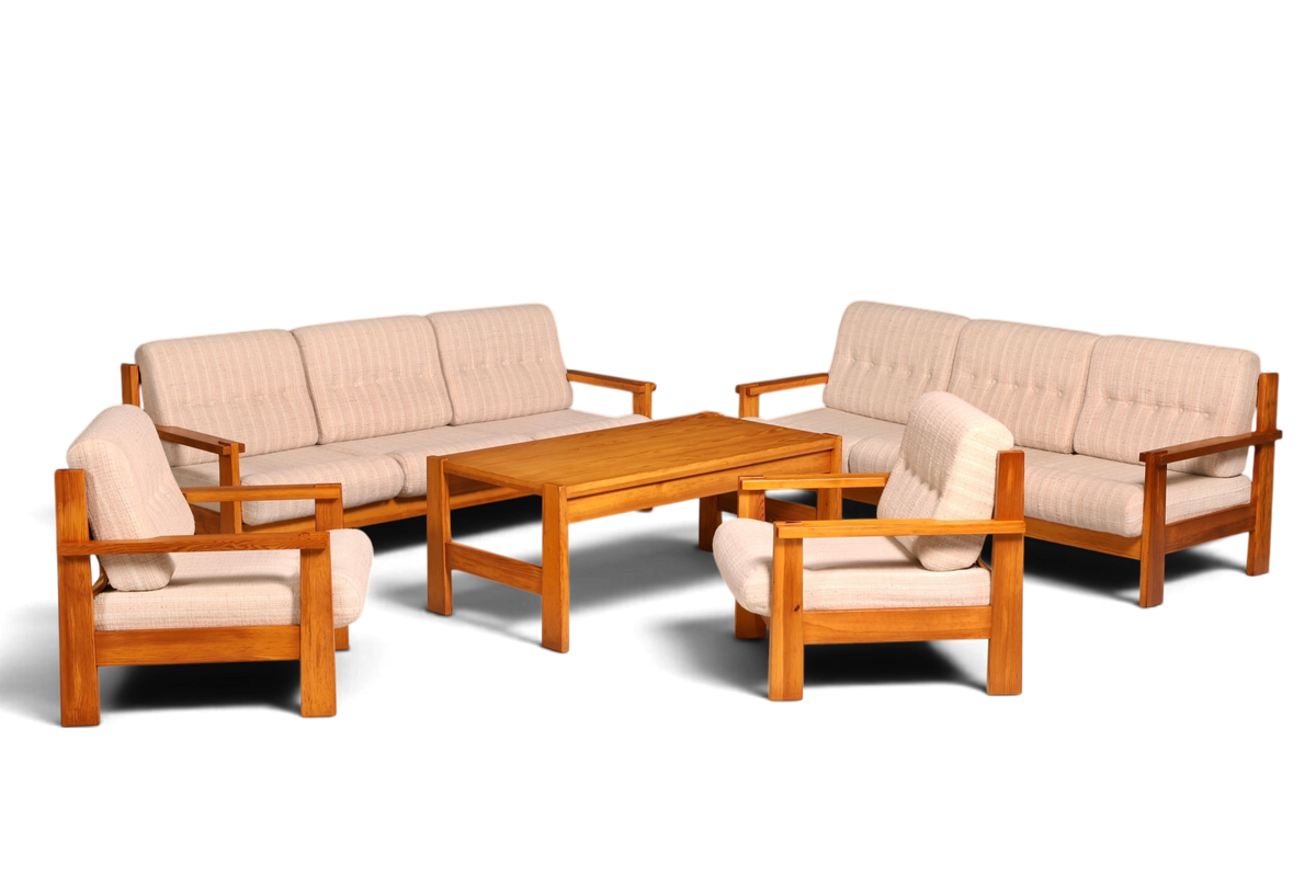Schlichter Mid Century Sessel Danish Design Armlehnsessel echt Holz Relax Sessel 1 von 2