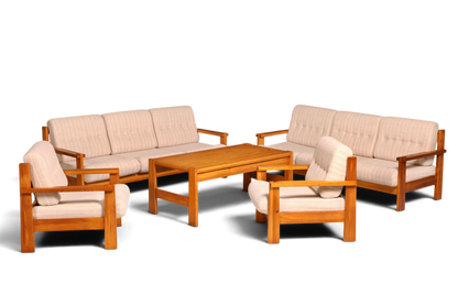 Schlichter Mid Century Sessel Danish Design Armlehnsessel echt Holz Relax Sessel 1 von 2