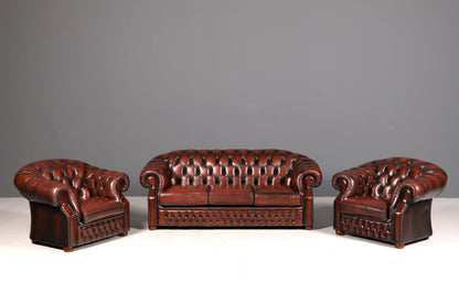 Wunderschöner Original Chesterfield Centurion Sessel Englischer Armlehnsessel Echt Leder Herrensessel Vintage 2 von 2