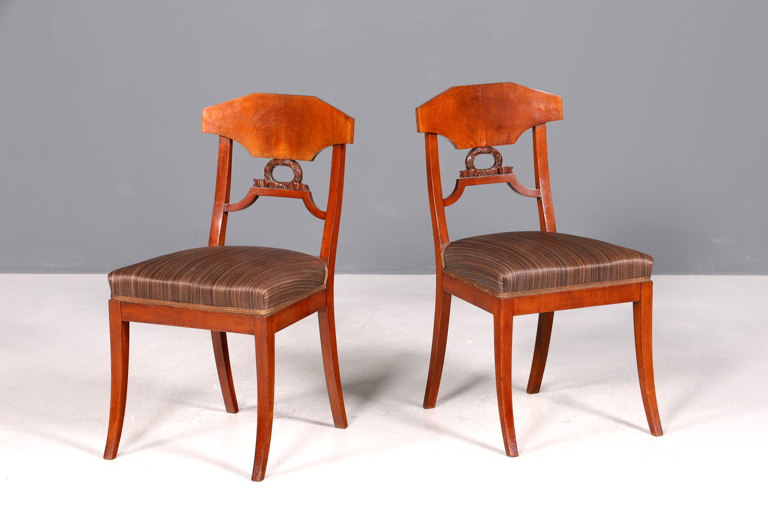 Chaise Biedermeier de rêve, chaise de cuisine ancienne, chaise secrétaire en bois véritable, chaise de salle à manger, 2 sur 2