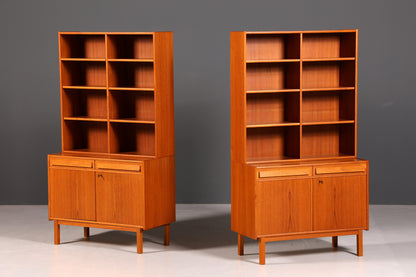 G062 Finish Traumhaftes Mid Century Regal echt Holz Schrank Danish Design Retro Kommode Vintage Bücherregal 60er Jahre