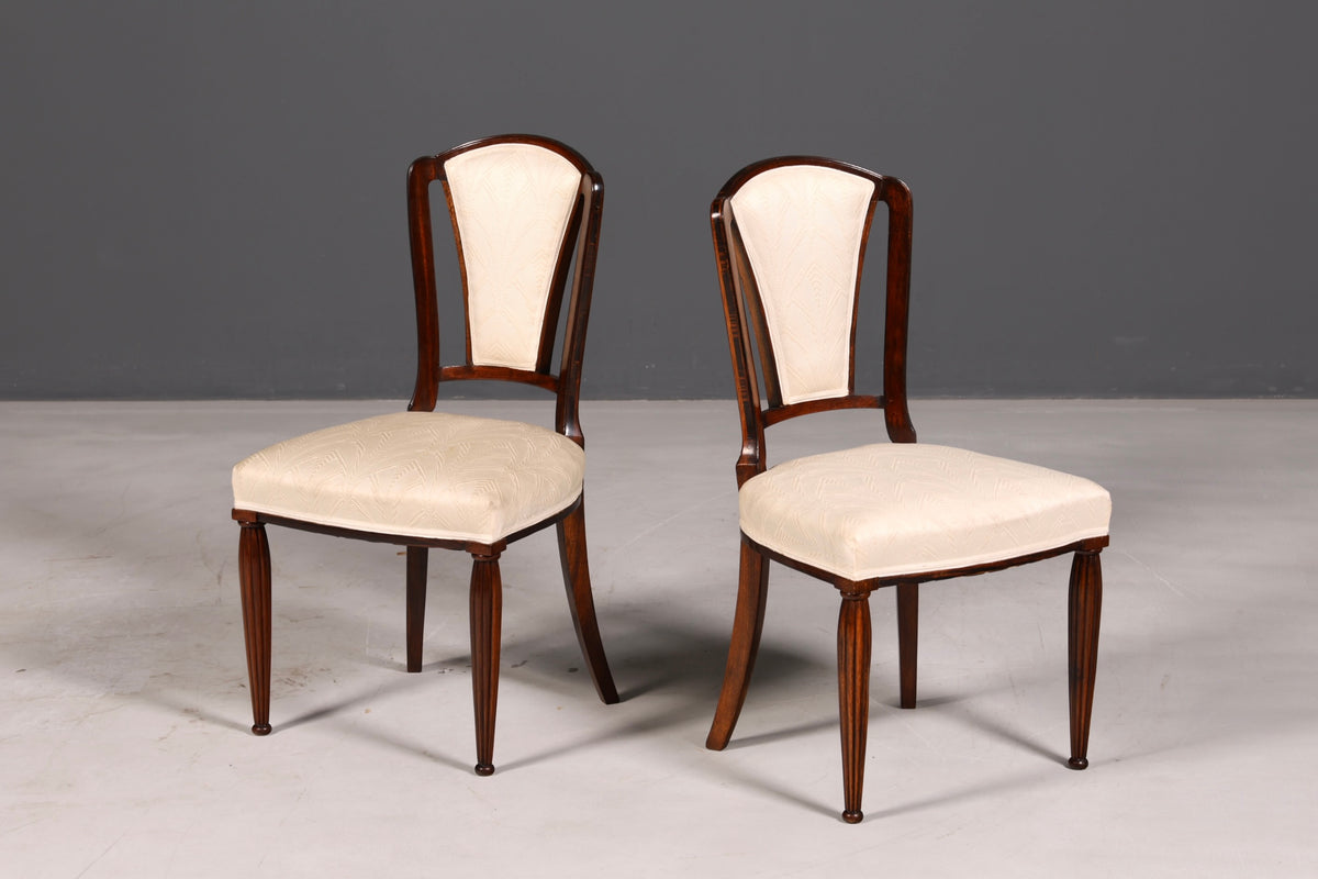 Élégante chaise Art déco vintage Chaise de salle à manger Chaise de secrétaire Chaise rembourrée Chaise à accoudoirs Chaise de cuisine 1 sur 2
