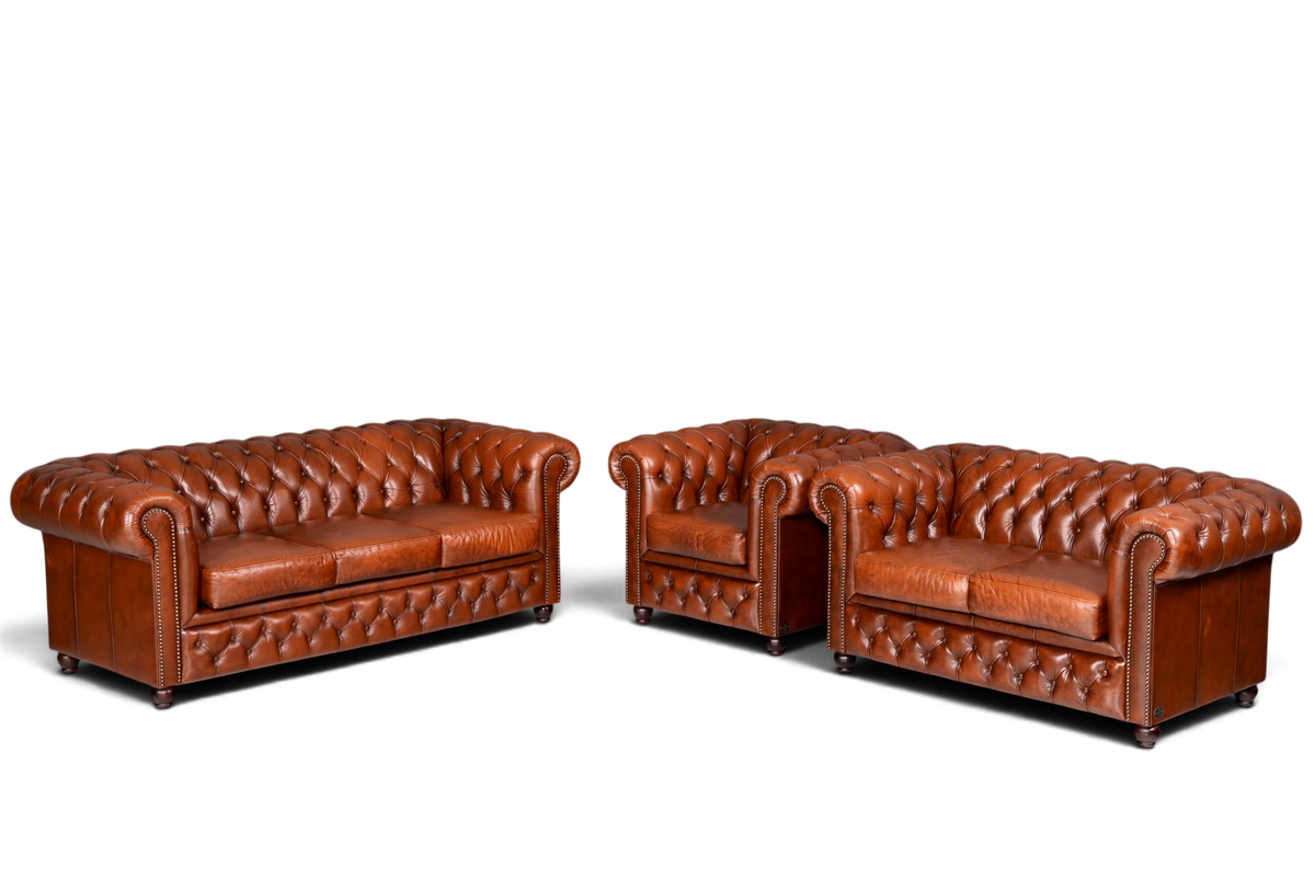 G118 Finish Wunderschönes Original Chesterfield 2er Sofa Englisch Oxblood Leder 2- Sitzer Couch