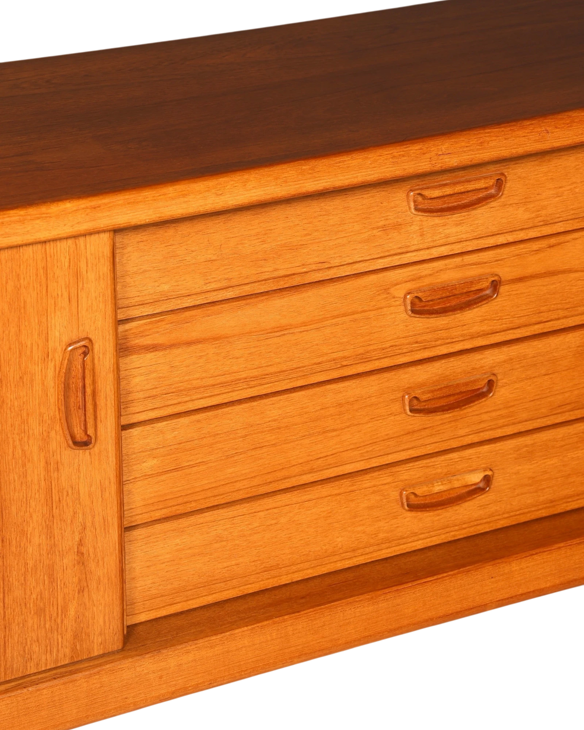 F960 Finish cm Schlichtes Mid Century Sideboard Vintage TV Kommode 60s Schrank Longboard Retro Lowboard