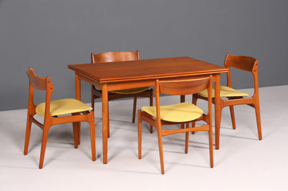 4x Original Erik Buch Stühle von Oddense Maskinsnedkeri A-S  Mid Century Danish Design Teak Holz Esszimmer Stühle Küchenstühle