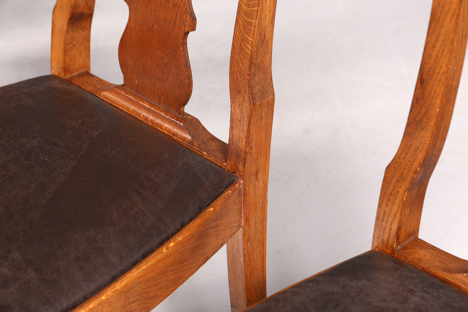 Lot de 6 magnifiques chaises Art Nouveau (vers 1910), chaises de cuisine Chippendale, chaises de salle à manger.