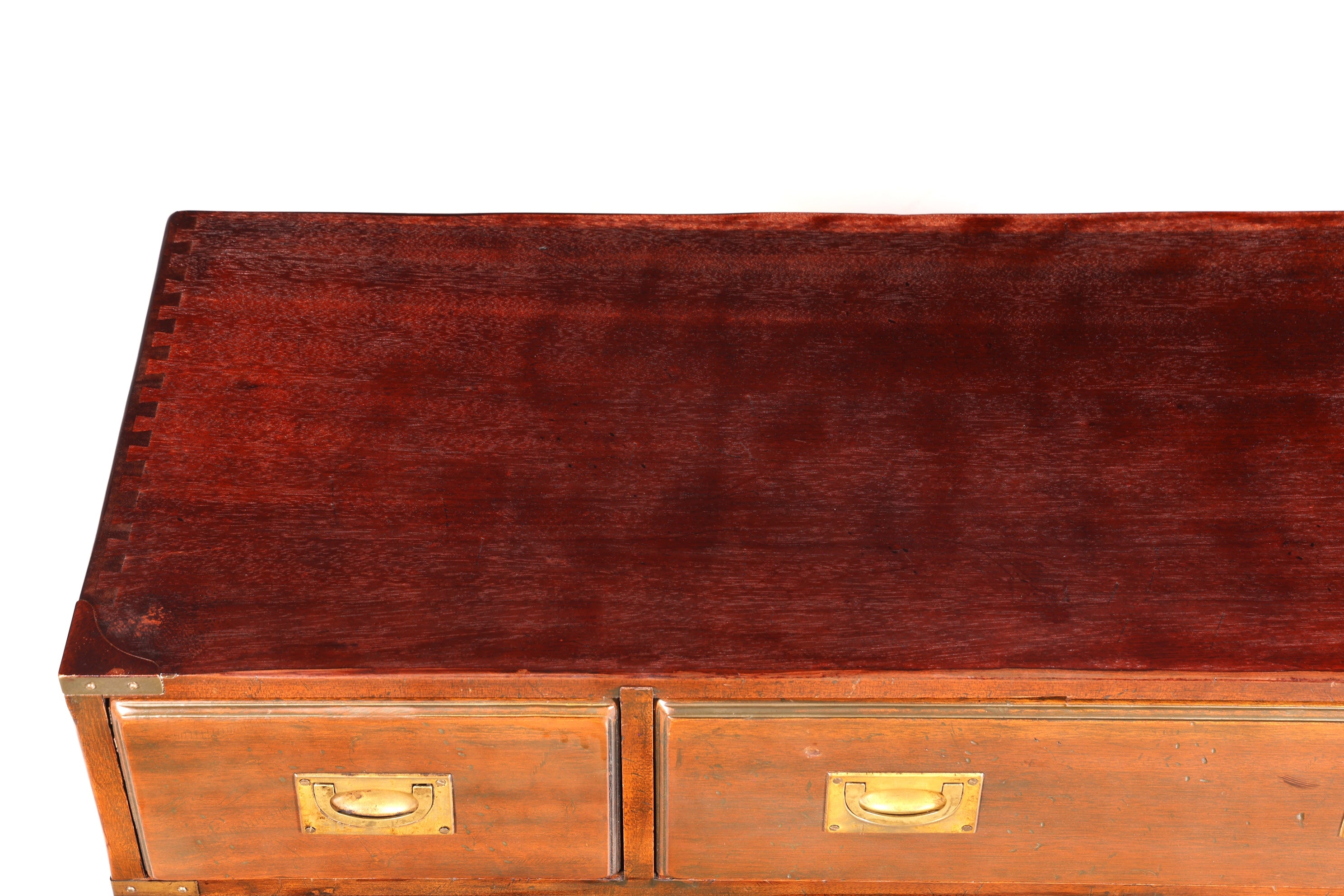 Buffet maritime onirique, coffre de navire anglais, meuble ancien anglais, coffre militaire