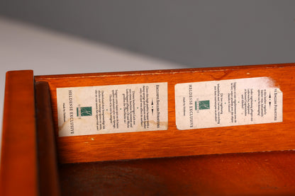 Wunderschöner Original Heldense Englischer Schreibtisch Eibe Echt Lederauflage Bürotisch Office Desk