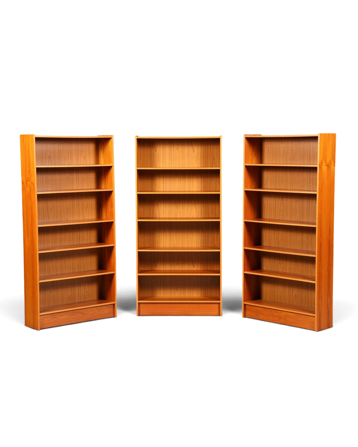 Hauptstadt Möblerei Mid Century Regal aus Holz im 60er Jahre Vintage Design mit höhenverstellbaren Regalböden