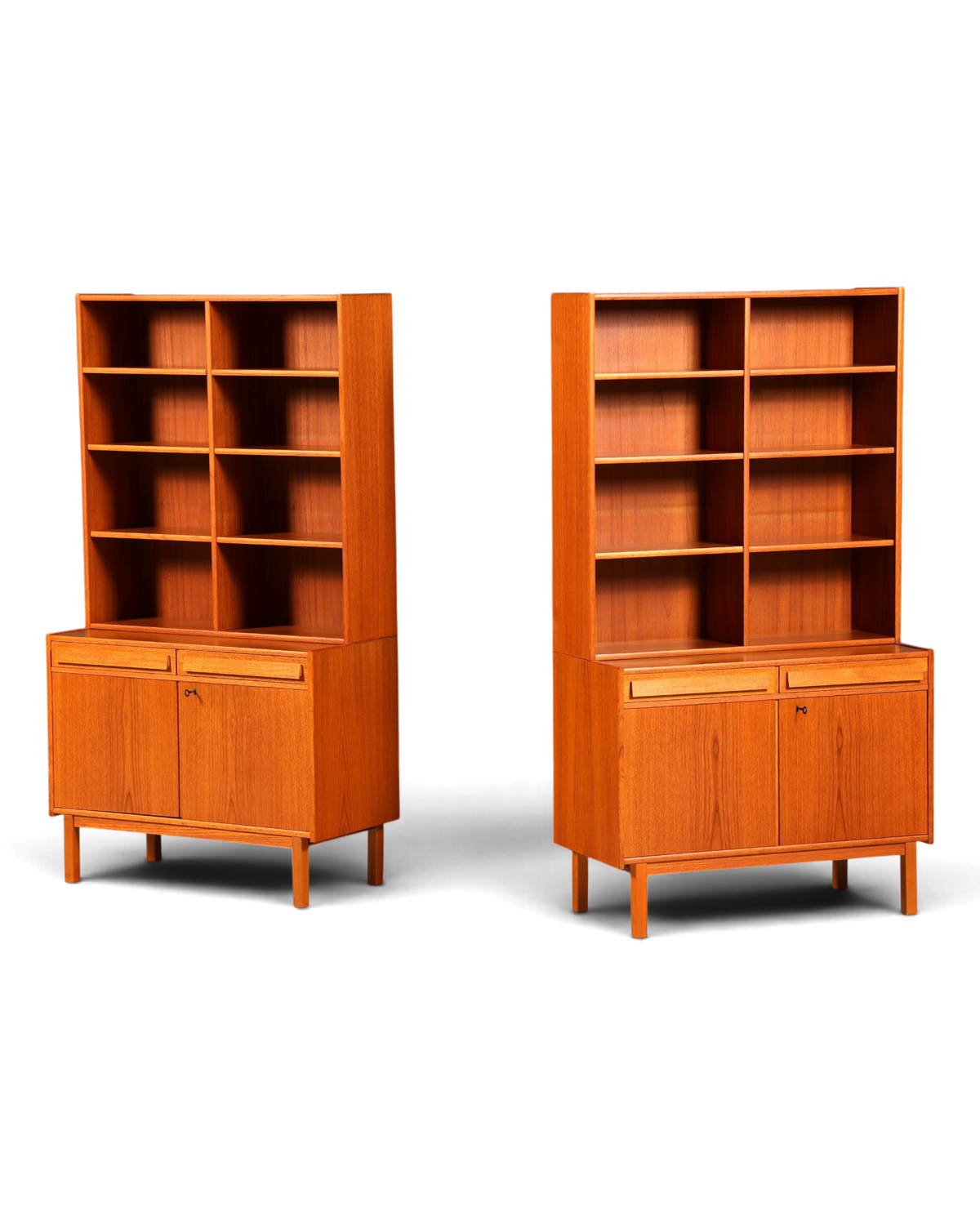 Traumhaftes Mid Century Regal Teak Holz Schrank Danish Design Retro Kommode Vintage Bücherregal 60er Jahre 1 von 2