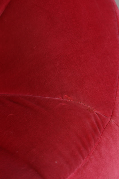 Edler Ligne Roset Pumpkin Sessel mit Hocker Pink Samt Designer Loungesessel Pierre Paulin Pouf Vintage