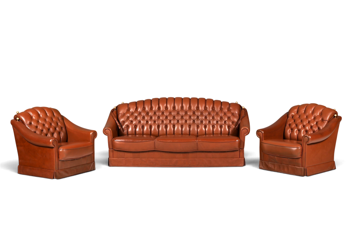 Stilvoller Original Chesterfield Sessel Englischer Armlehnsessel Englisch Herrensessel 1 von 2