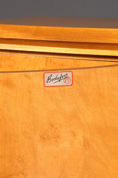 G025 Finish Schlichter Mid Century Sekretär Vintage Schreibmöbel echt Holz Kommode Office Secretary