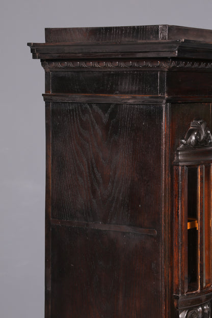 Magnifique vitrine Art nouveau en chêne, bibliothèque ancienne, vaisselier, vitrine, armoire ancienne, 2 sur 2