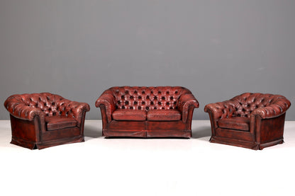 Edler Original Chesterfield Sessel Englischer Armlehnsessel Englisch Herrensessel Antik Echt Leder