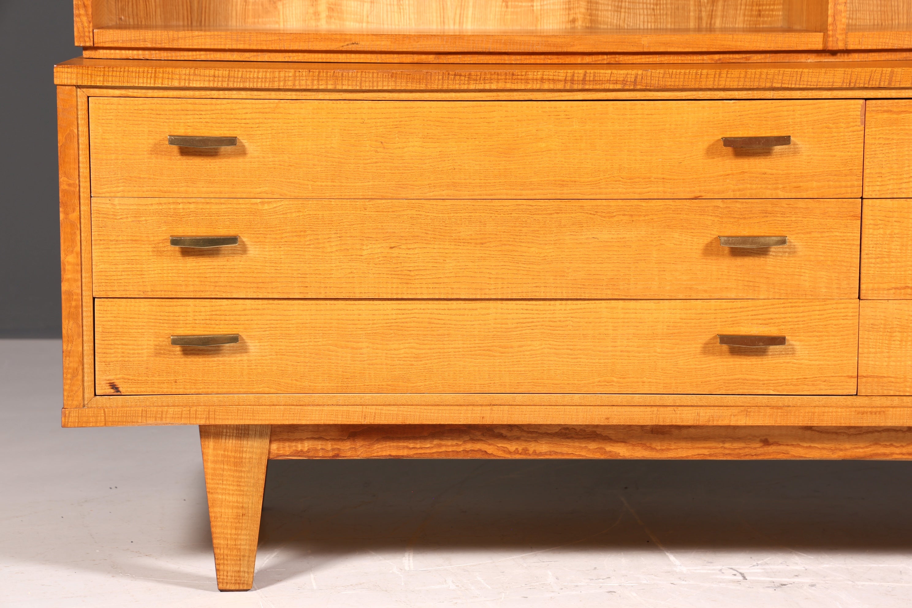 Magnifique bibliothèque XXL style milieu du siècle, étagère vintage en bois