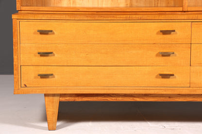 Magnifique bibliothèque XXL style milieu du siècle, étagère vintage en bois