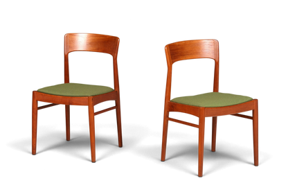 Mid Century Esszimmerstuhl Teakholz Henning Kjærnulf Korup Stolefabrik 60er Dänisch
