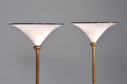 Wunderschöne Italienische Stehlampe der Marke Barovier &amp; Toso Muranoglas Lampenschirm Deckenfluter Standlampe 2 von 2