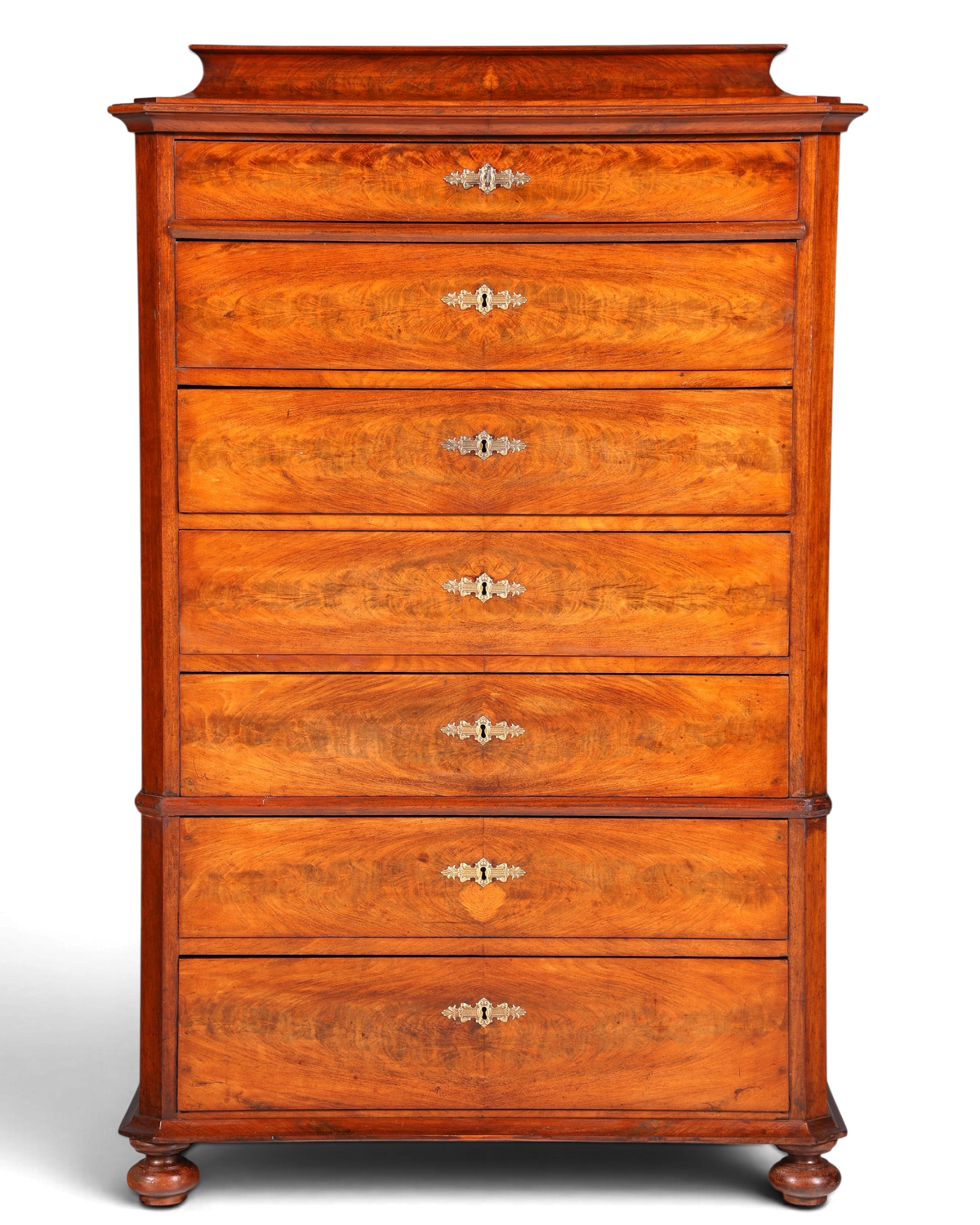 Wunderschöne Louis Philippe Chiffoniere um 1880 Gründerzeit Nussbaum Vertiko Schrank Semainier