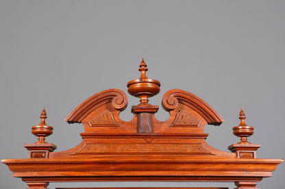 Élégante commode Louis-Philippe à plateau miroir, coiffeuse Gründerzeit (fin du XIXe siècle), meuble en bois, meuble d&