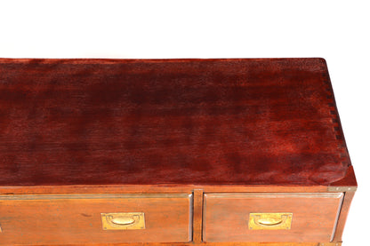 Buffet maritime onirique, coffre de navire anglais, meuble ancien anglais, coffre militaire