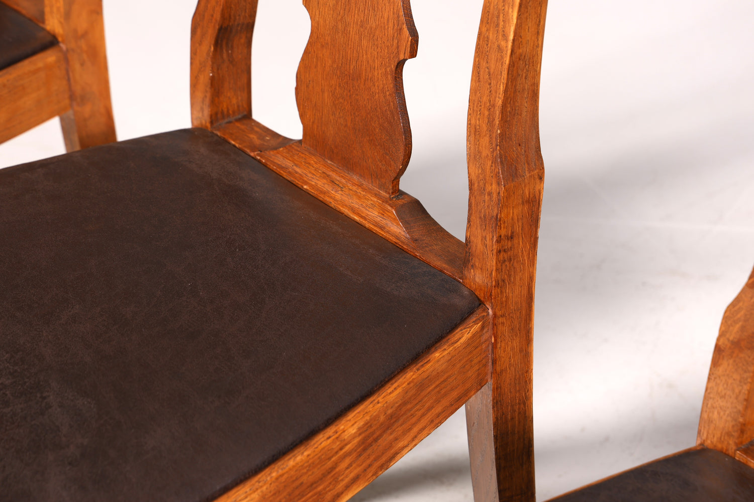 Lot de 6 magnifiques chaises Art Nouveau (vers 1910), chaises de cuisine Chippendale, chaises de salle à manger.