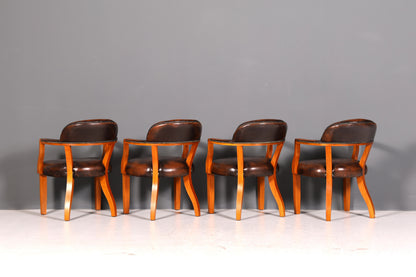 Wunderschöner Chesterfield Armlehnstuhl Braun Echt Leder Englisch Bürostuhl Schreibtischstuhl Sekretär Stuhl Court Chair 3 von 4