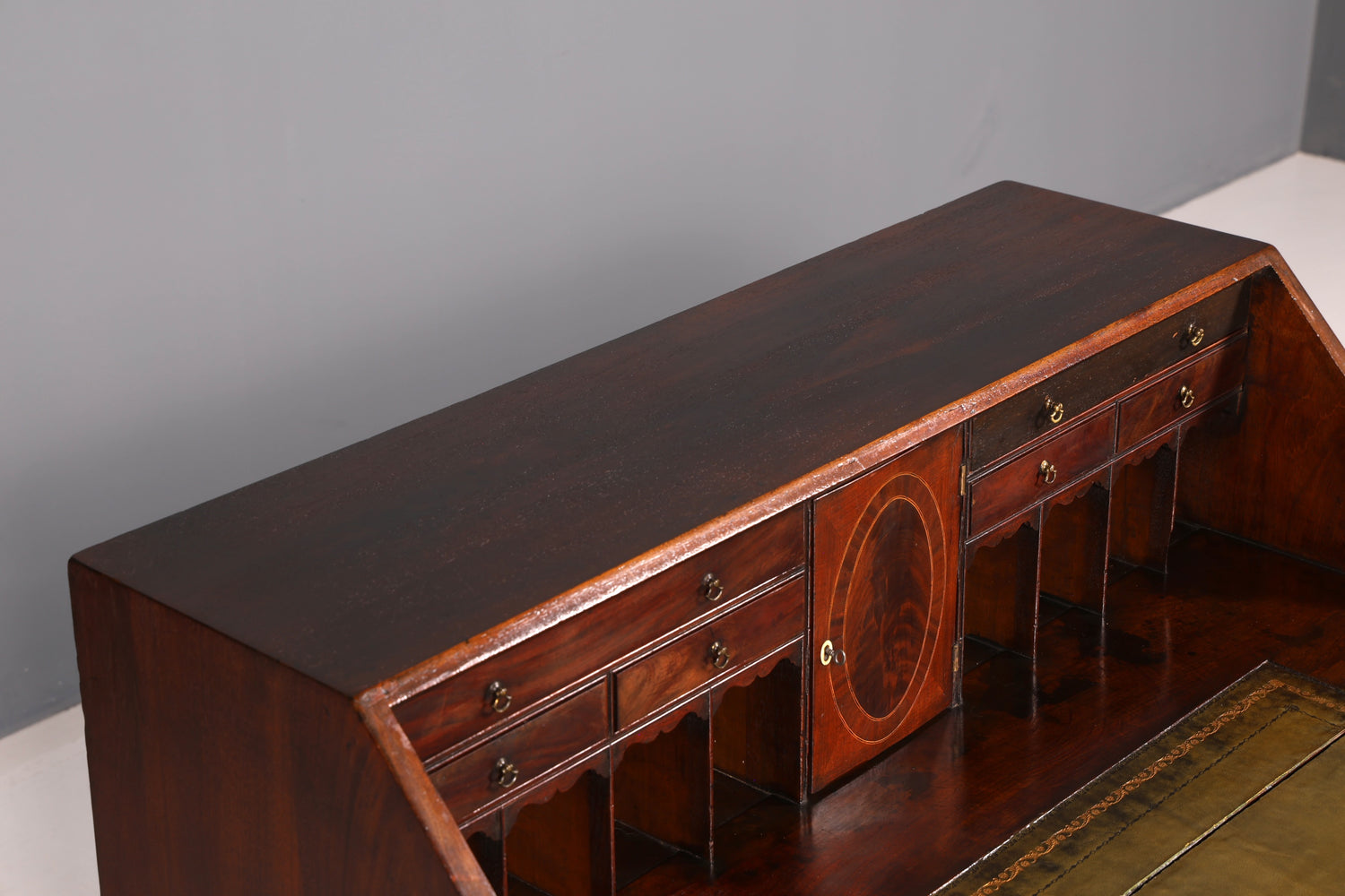 Wunderschöner Englischer Sekretär Schreibkommode Echt Holz echt Lederauflage Schreibtisch Kommode Antik Vintage