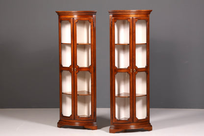 Wunderschöne Original Selva Eckvitrine Antik Stil Vitrine Schrank Geschirrschrank Glasvitrine